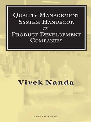 cover image of Quality Management System Handbook for Product Development Companies